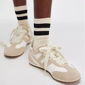 Free People Aces Tennis Shoe in Sand. NWT SIZE 9